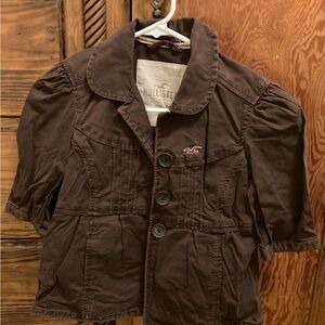 Hollister Girls Dark Brown Casual Jacket